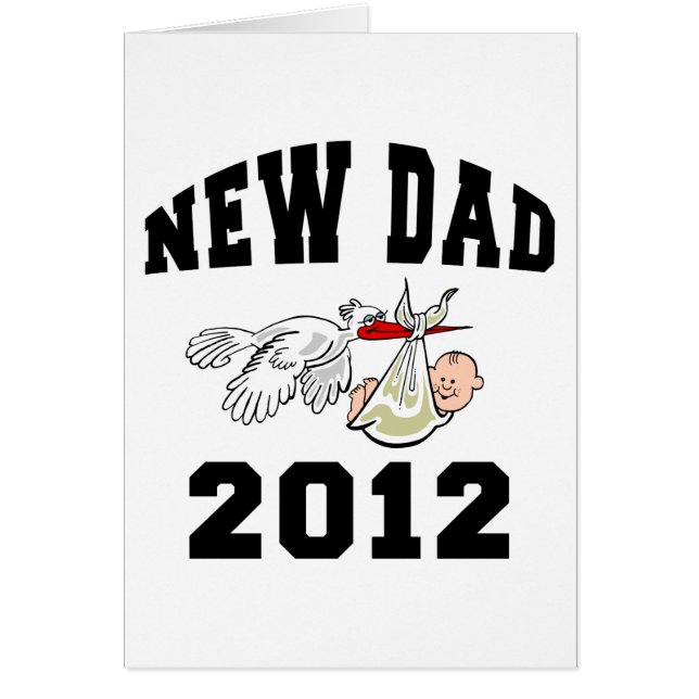 Ny pappa 2012 hälsningskort (Framsidan)