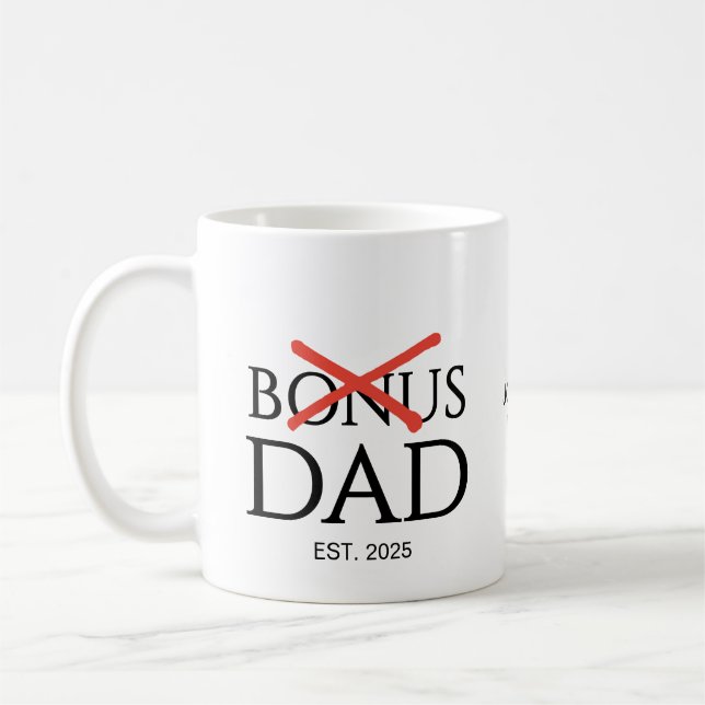 Ny Pappa Adopterad Bonus Pappa Etablerad Kaffemugg (Vänster)
