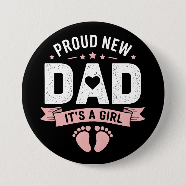 Ny pappa är en tjej knapp (Framsida)