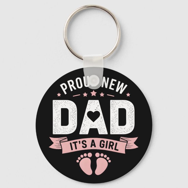 Ny pappa är en tjej nyckelring (Framsida)