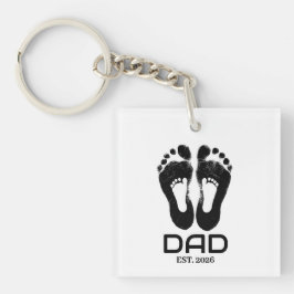 Ny pappa Baby Footprints etablerat datum 