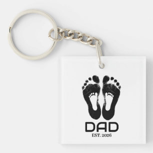 Ny pappa Baby Footprints etablerat datum