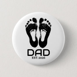 Ny pappa Baby fotavtryck etablerat datum  Knapp