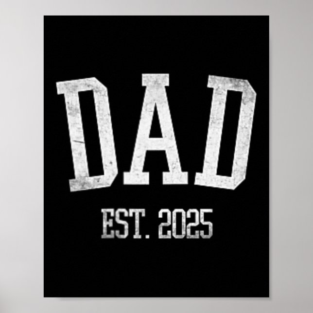 Ny pappa Est. 2025 - förväntat Poster (Framsidan)