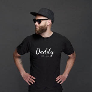 Ny pappa etablerad 2022 typografi t shirt