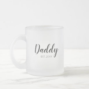 Ny pappa etablerad frostad glasmugg