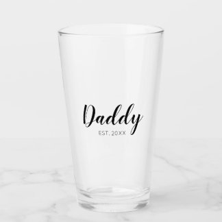 Ny pappa etablerad typografi glaskopp