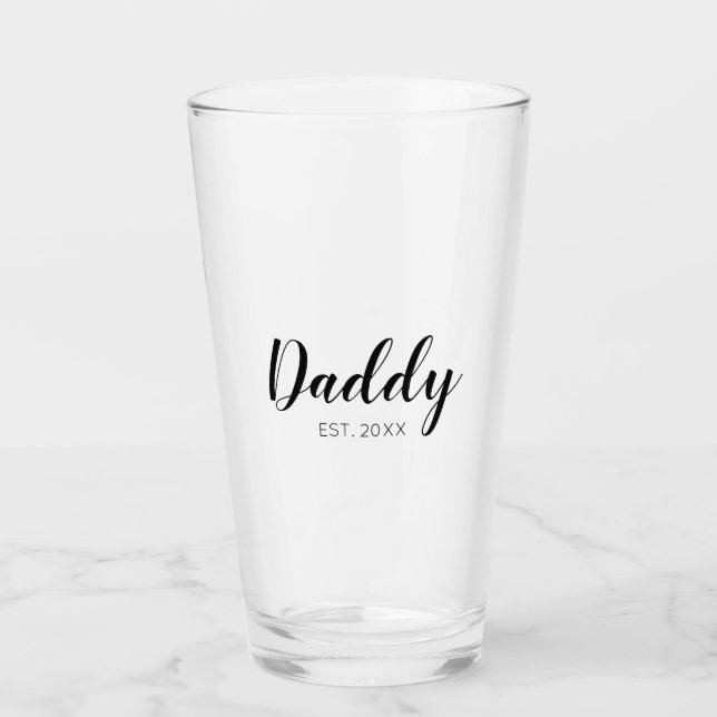 Ny pappa etablerad typografi glaskopp (Framsida)