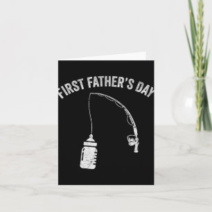 Ny pappa fiskare, Första fars dag fiskande pappa Kort