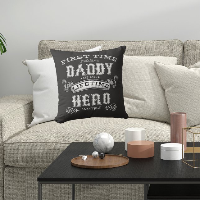 Ny pappa första gången pappa Livstid Hero Kudde (Skapare uppladdad)