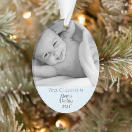 Ny pappa första jul som pappa Personalize Photo