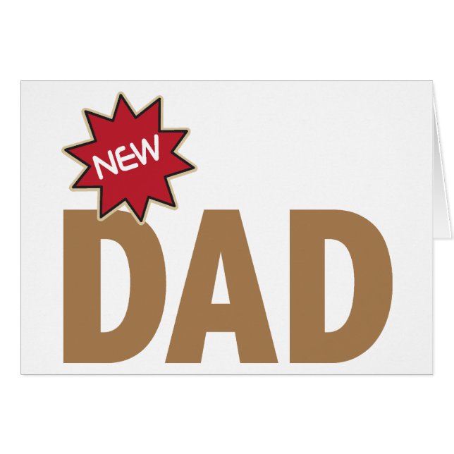 Ny pappa hälsningskort (Framsidan Horizontal)