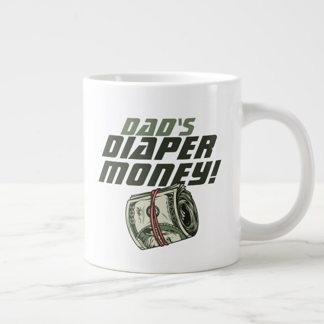 Ny Pappa Helg Golfare Pappas Blöjpengar Kontanter Jumbo Mugg (Höger)