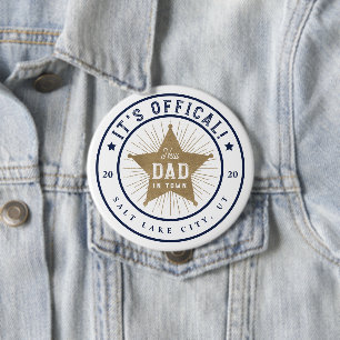 Ny pappa i Officiellen Pappa Sherif Star Badge Knapp