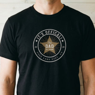 Ny pappa i Officiellen Pappa Sherif Star Badge T Shirt