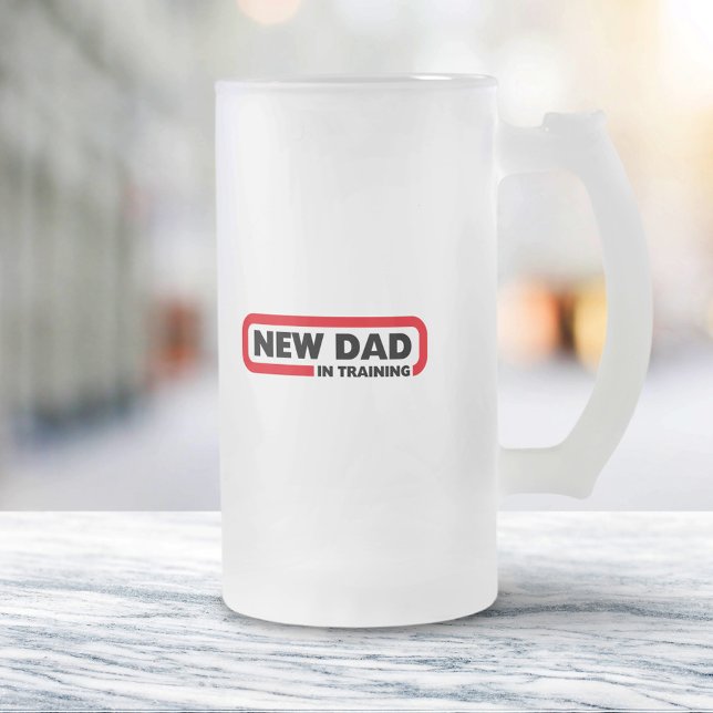 Ny pappa i utbildning frostat ölglas (Skapare uppladdad)