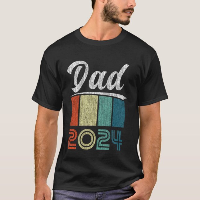 Ny pappa Pappa från det nyfödda Pappa 2024 T Shirt (Framsida)