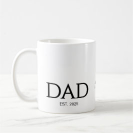 Ny Pappa-present Anpassad text Pappa Etablerad Kaffemugg