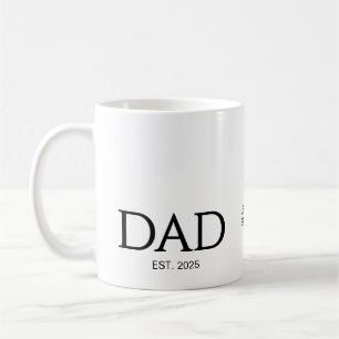 Ny Pappa-present Anpassad text Pappa Etablerad Kaffemugg