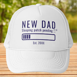 Ny Pappa Sovande Lapp Fet Typografi Keps