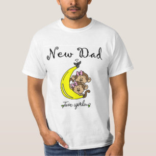 Ny pappa till Twin Girls Tshirts och Gifts