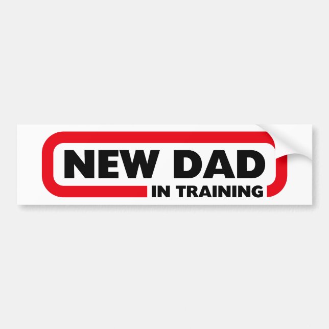 Ny pappa under träning - Lusnyare Bumper-symbol Bildekal (Framsidan)