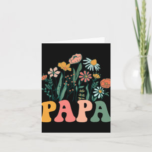 Ny Pappa Wildflower Första Födelsedag & Babyfe Kort