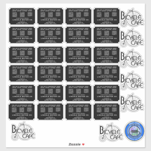 NY PATENT STICKER KLISTERMÄRKEN (Ark)