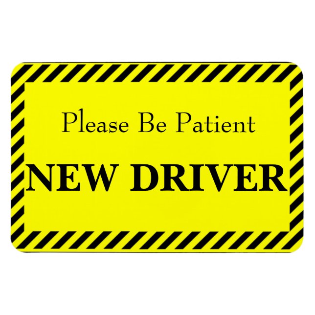 Ny patientdrivrutin (för din bil) magnet (Horisontell)