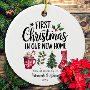 Ny Personlig i hemmet - Första jul i vår nya Julgransprydnad Keramik