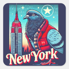 NY PIGEON 2 FYRKANTIGT KLISTERMÄRKE