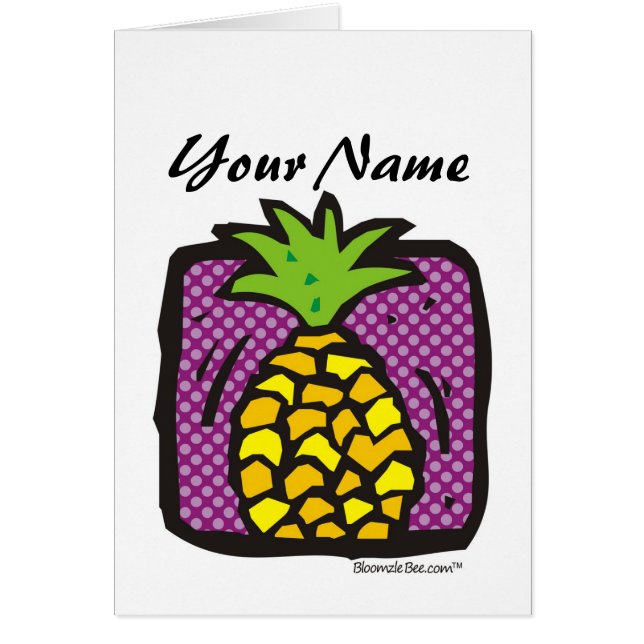 Ny Pineapple. Hälsningskort (Framsidan)