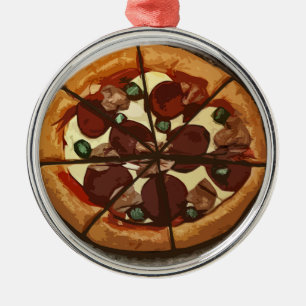 Ny PizzaPizzeriaprydnad Julgransprydnad Metall