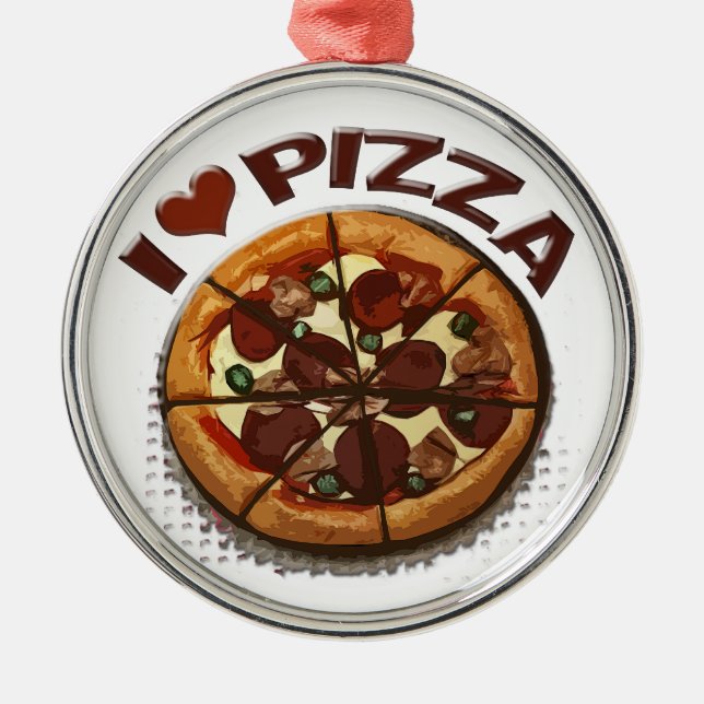 Ny PizzaPizzeriaprydnad Julgransprydnad Metall (Framsidan)
