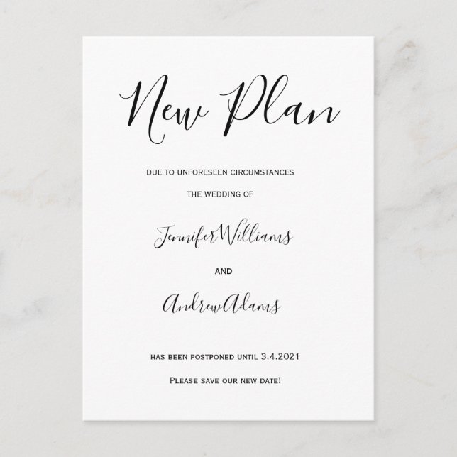 Ny plan - ändra datumkort vykort (Framsida)