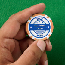 NY! Poker Chip - Orange - Anpassningsbar