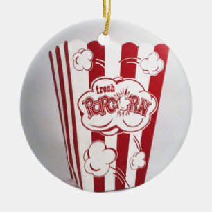 Ny Popcorn hänger lös röd vintage Julgransprydnad Keramik