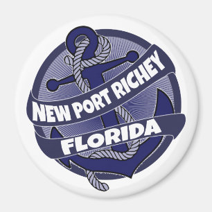 Ny port Richey Florida ankrar virvlar runt Magnet