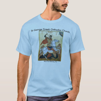Ny port Richey St George för grekisk ortodoxkyrka T-shirt