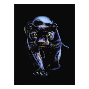 Ny POWERFUL PANTHER Photo Print Fototryck
