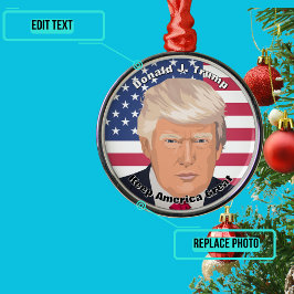 Ny president Donald J. Trump-minnesstund Julgransprydnad Metall