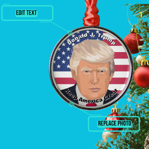 Ny president Donald J. Trump-minnesstund Julgransprydnad Metall