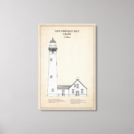 Ny Presque Isle fyr - Michigan - SBD Canvastryck