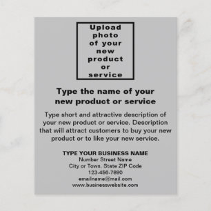 Ny produkt eller tjänst för företag på Grått Flyer