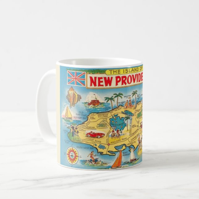 Ny Providence - Nassau Kartkopp Kaffemugg (Framsida vänster)