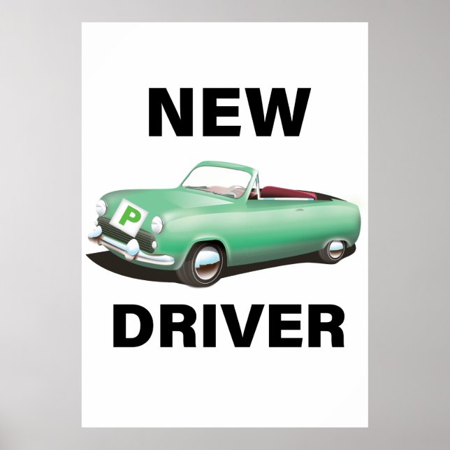 Ny provisorisk bilförare poster (Framsidan)