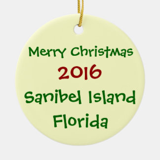 NY PRYDNAD FÖR 2016 SANIBEL-ÖFLORIDA JUL JULGRANSPRYDNAD KERAMIK