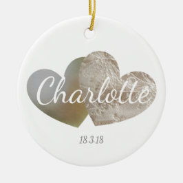 Ny prydnad för hjärta för för julgransprydnad keramik