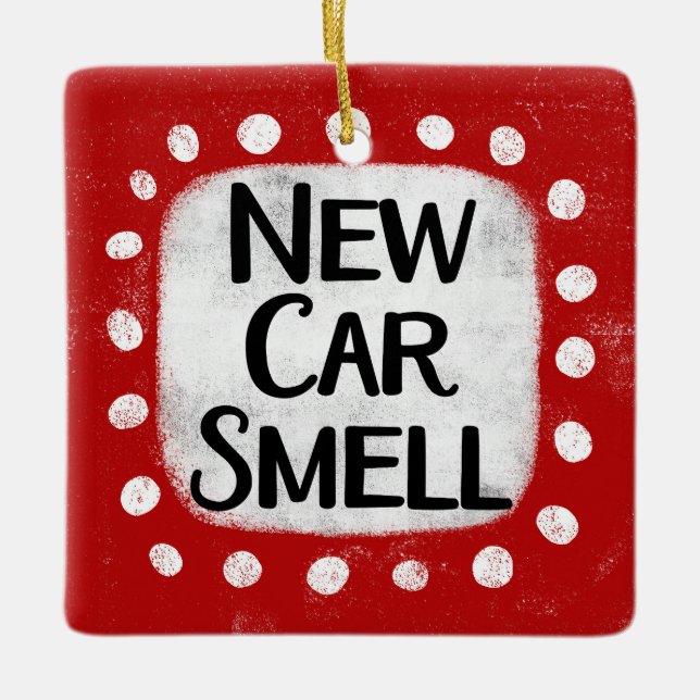 Ny prydnadsartikel för bilsmell julgransprydnad keramik (Framsida)