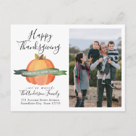 Ny Pumpkin Photo Helgdag-Flytta för Thanksgiving h Meddelande Vykort